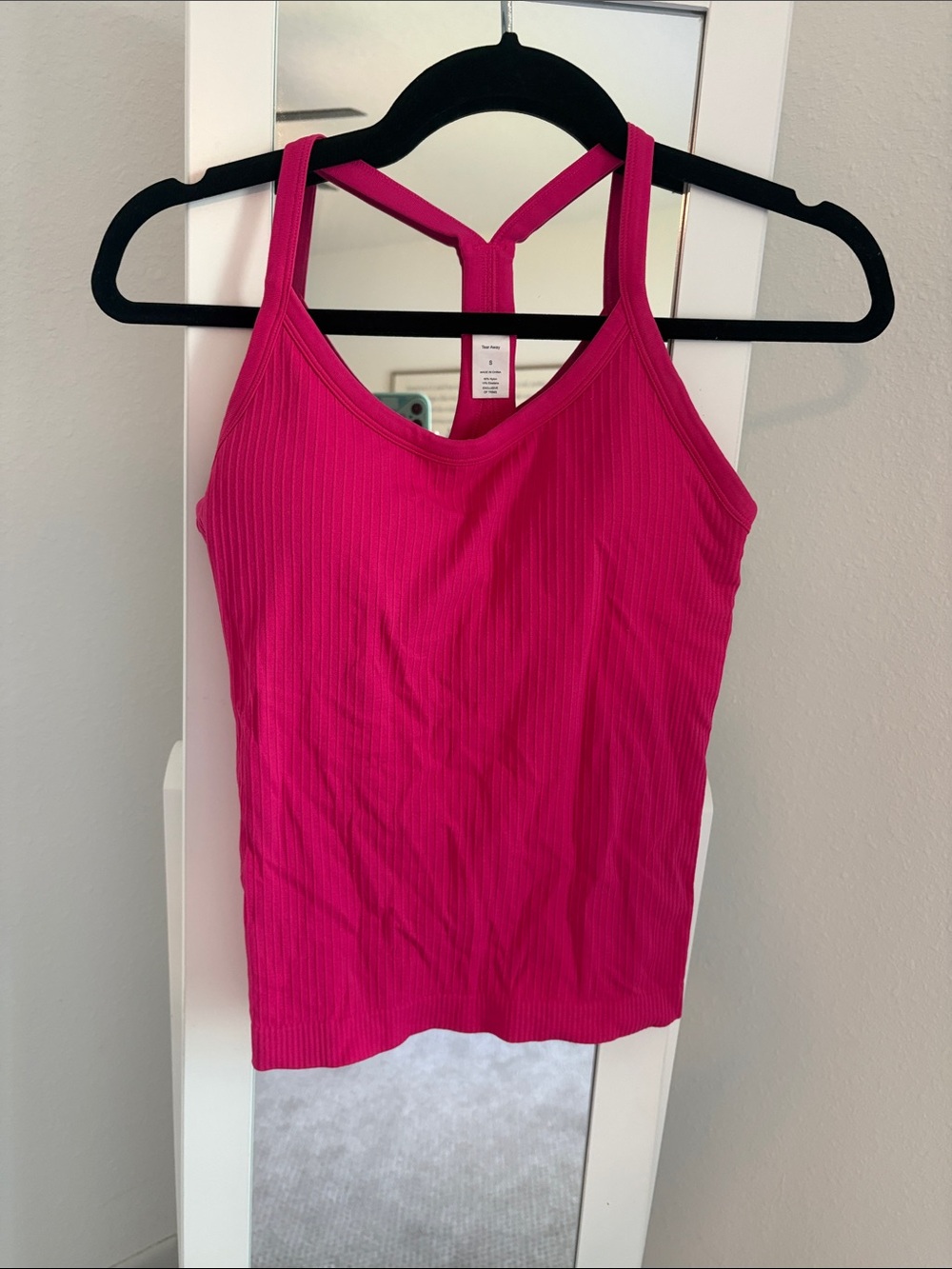 Fuchsia Ribbed Racerback Tank Top